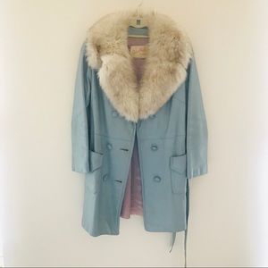 Vintage Leather and Fur Coat XS